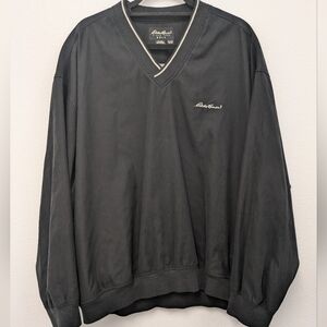 Eddie Bauer Men's Black Golf Pullover Windbreaker sz XL Outdoor Athleisure